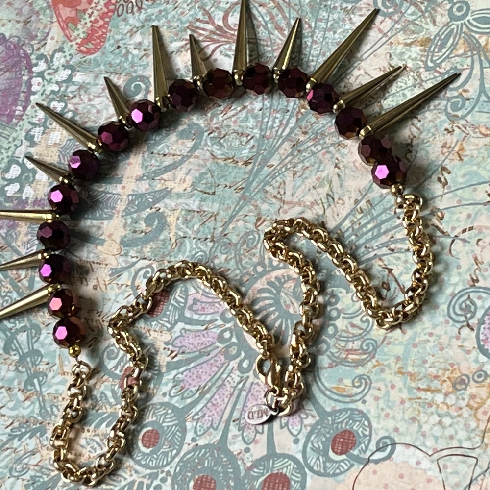 VTG/Antique MLD Bead & Spike Necklace - Picture 3 of 6
